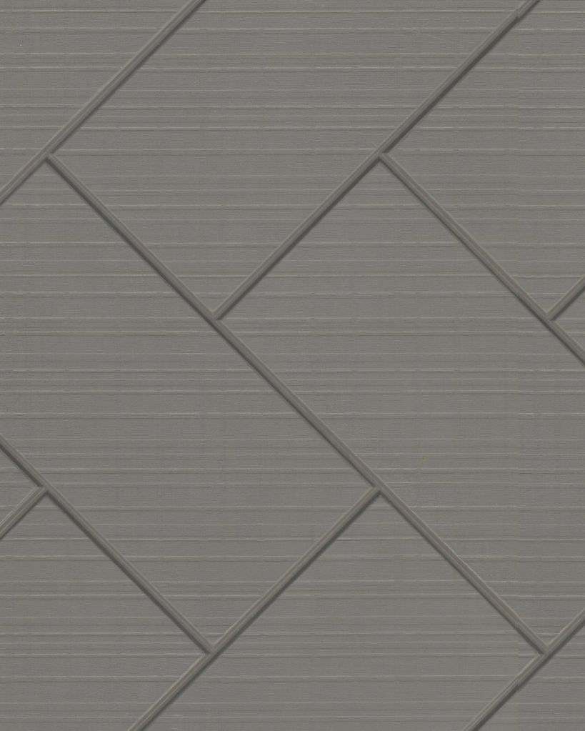 Gray geometric-pattern engineered stone shower wall panels or vanity countertops by The Bath Authority, combining contemporary design with easy maintenance.